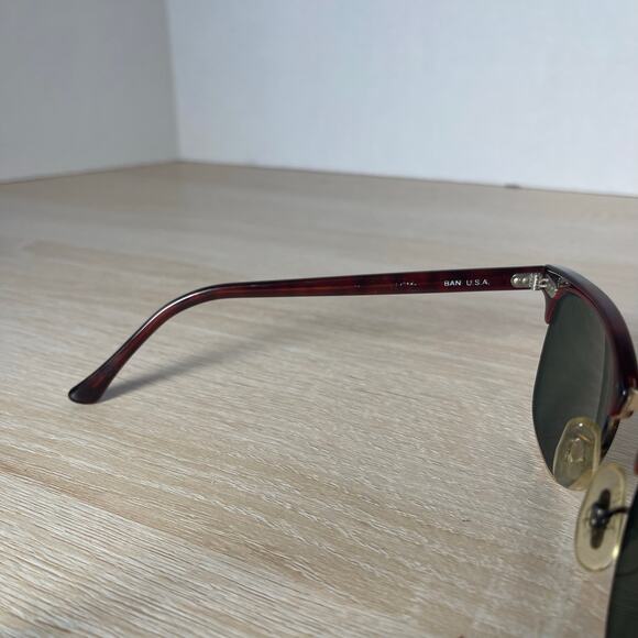 Vintage B&L Ray-Ban W0356 Clubmaster Sunglasses FRAMES ONLY Tortoise Shell - Picture 4 of 10